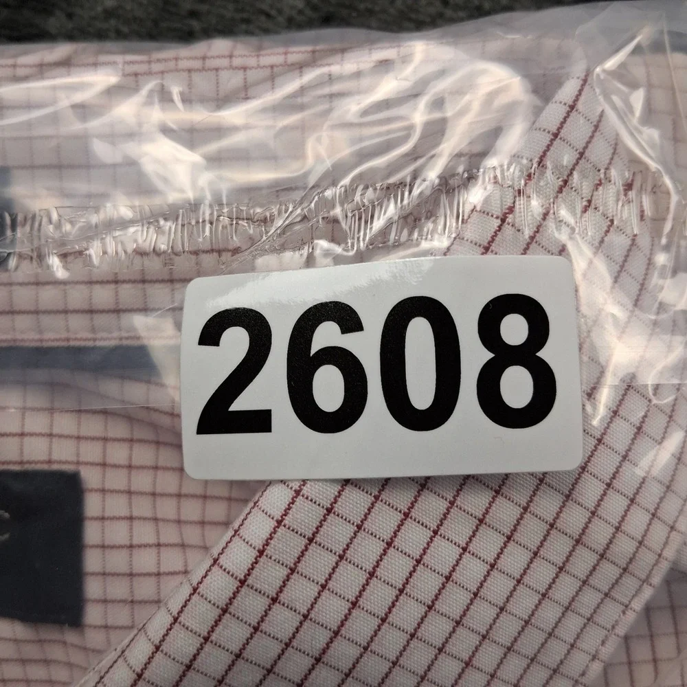 Banana Republic Button Down Shirt  Large Pink Micro Check Non-Iron Standard Fit